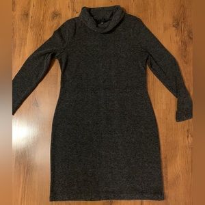 Banana Republic Dark Grey Turtleneck Dress Large